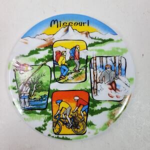 Vintage Missouri Recreational Ceramic Drink Coaster 4 Inch Collectible